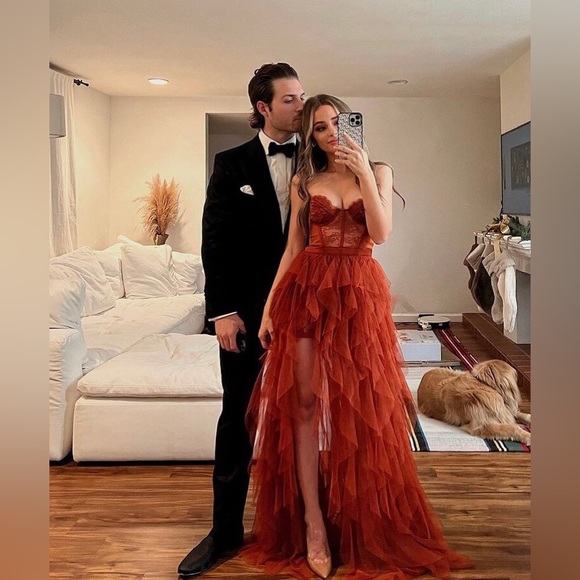 For Love And Lemons Dresses & Skirts - For Love & Lemons | Bustier Gown in Rust | XS